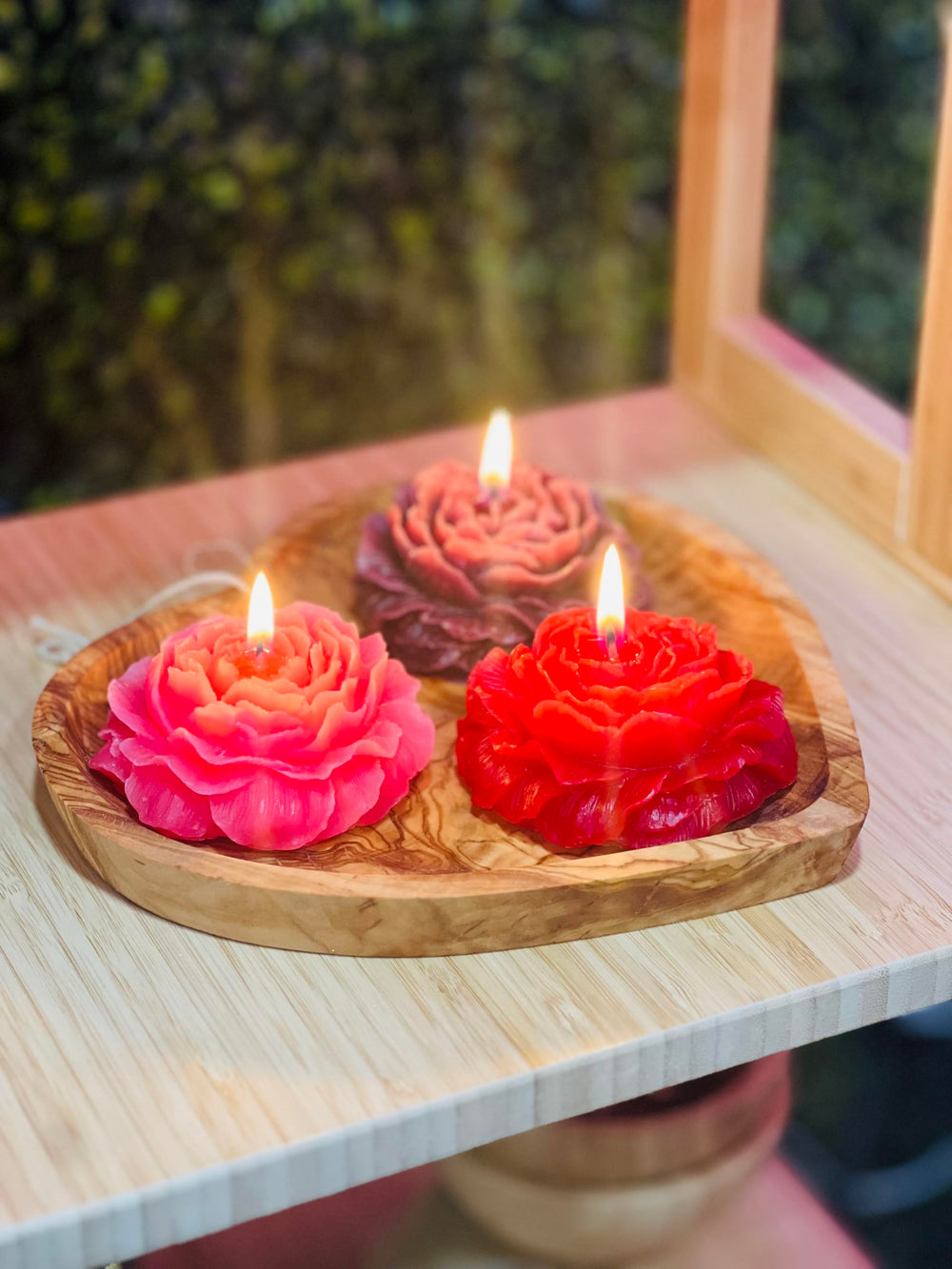 Generic Peony Flower Candle long burn time for extended fragrance.