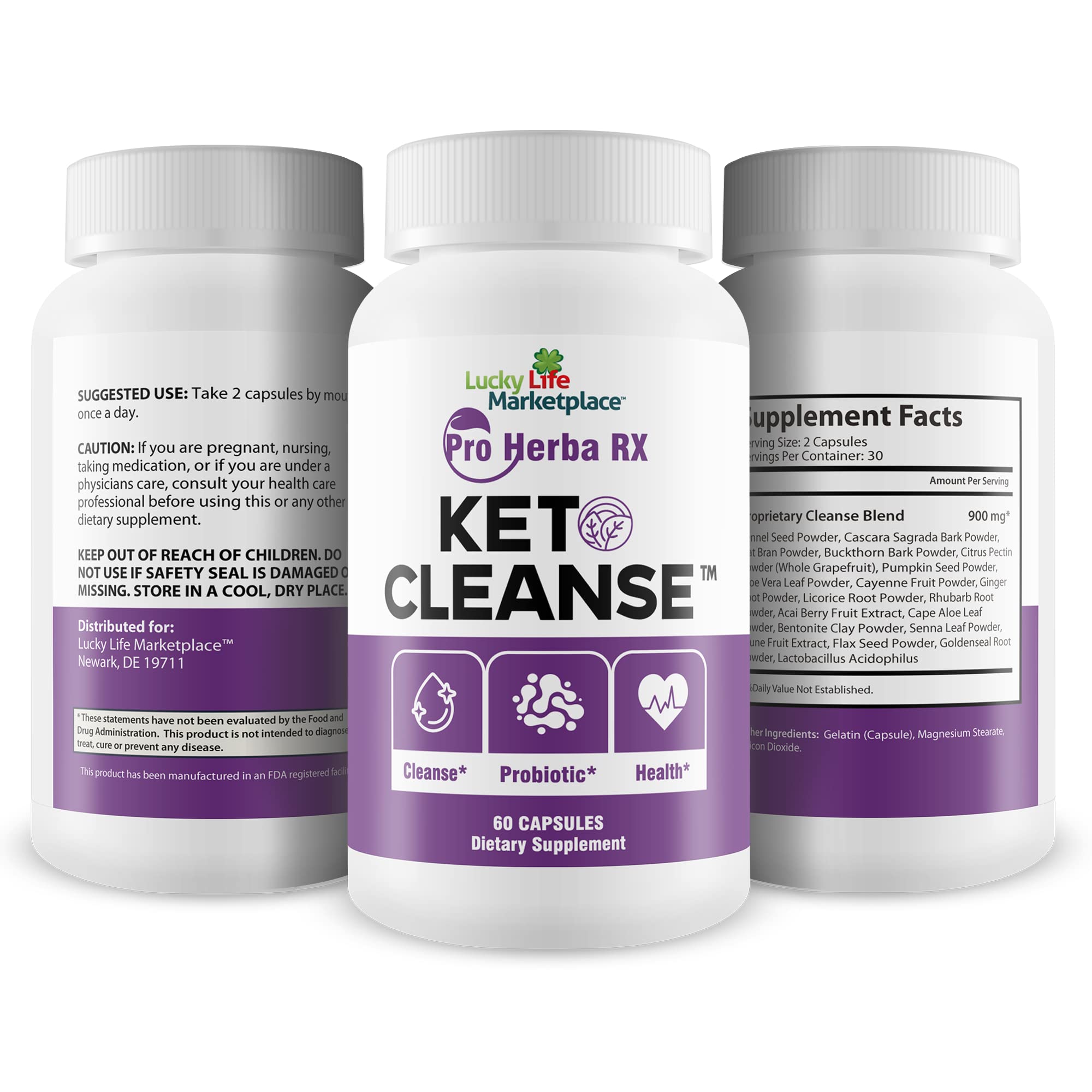 Generic Pro Herba RX Keto Cleanse pills on a tray for easy daily routine.