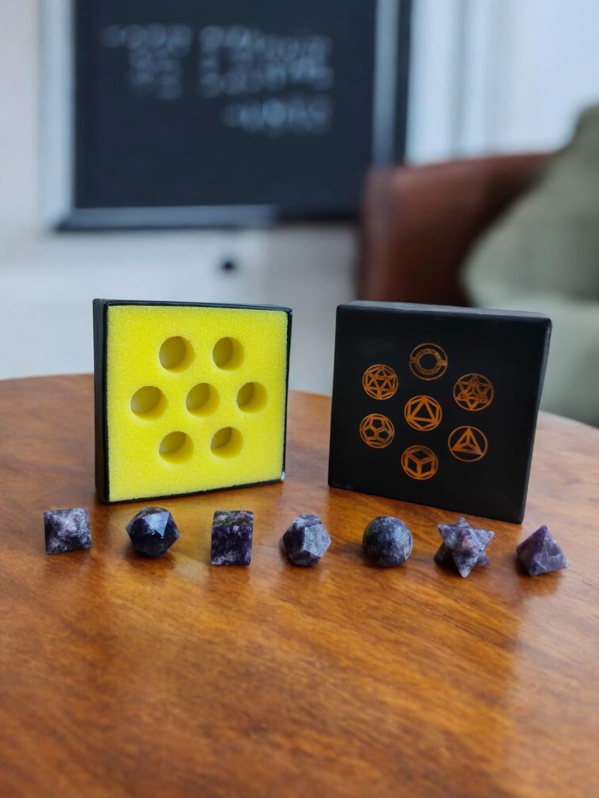 Generic Sodalite energy healing display on desk or altar