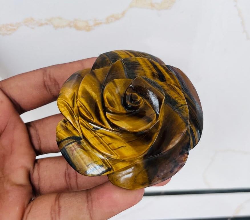 Tiger Eye Rose suitable for Reiki energy and mindful spaces