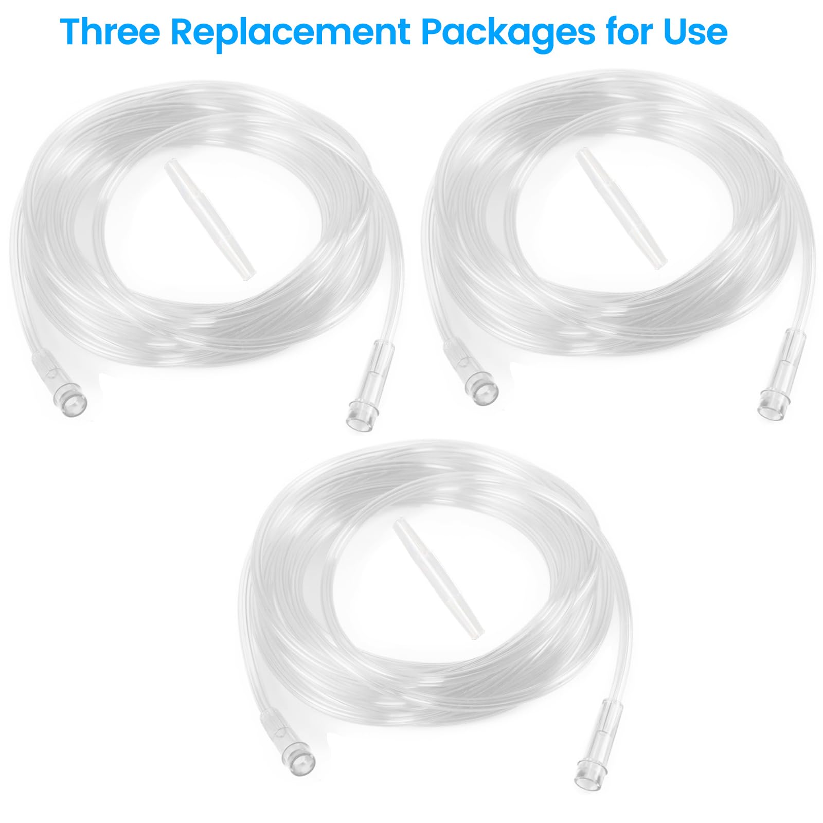 Generic Transparent Oxygen Tube Extension with clear material for easy inspection
