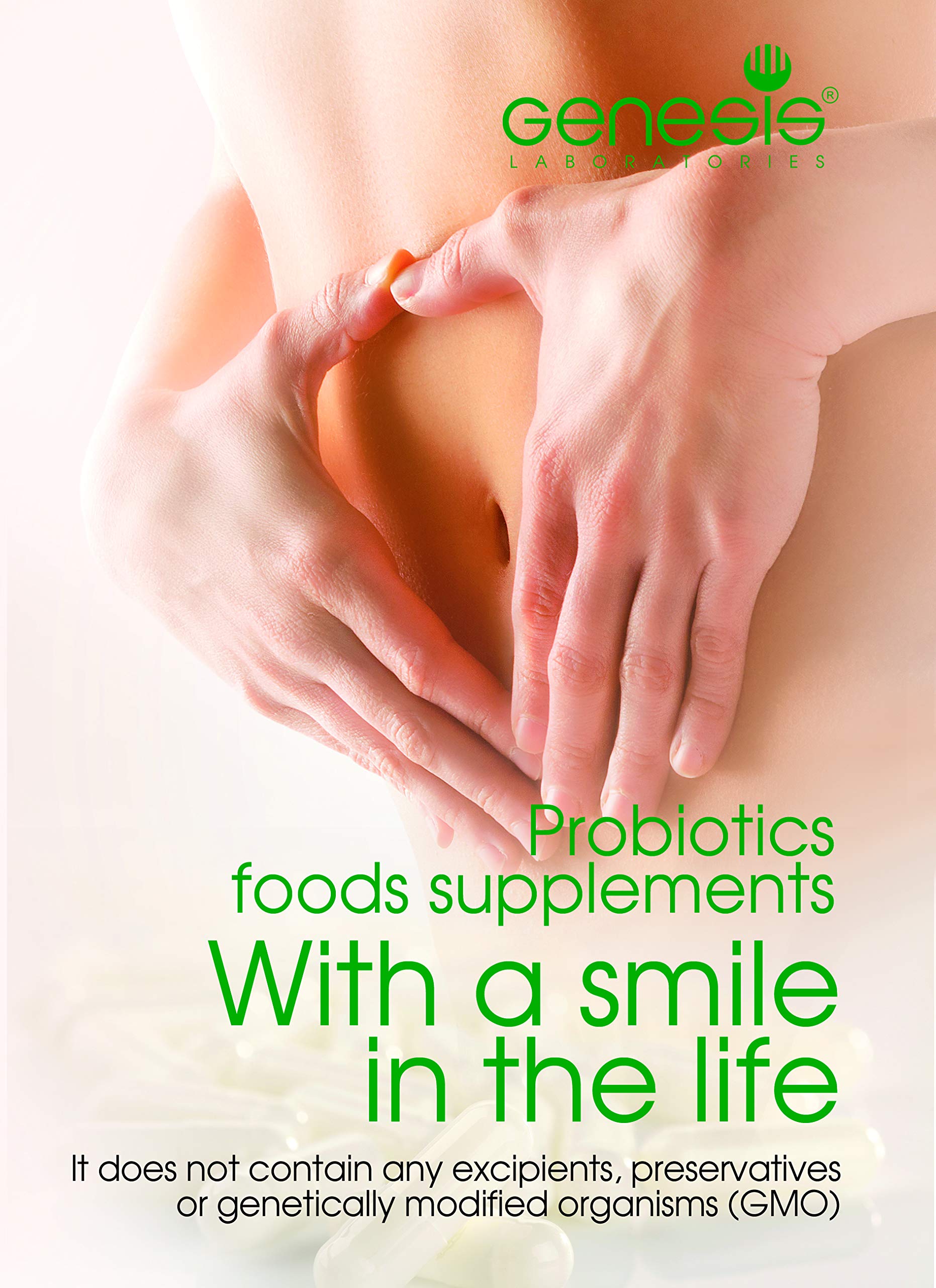 Genesis Laboratories Immune Support packaging highlights probiotic benefits for gut-immune connection.