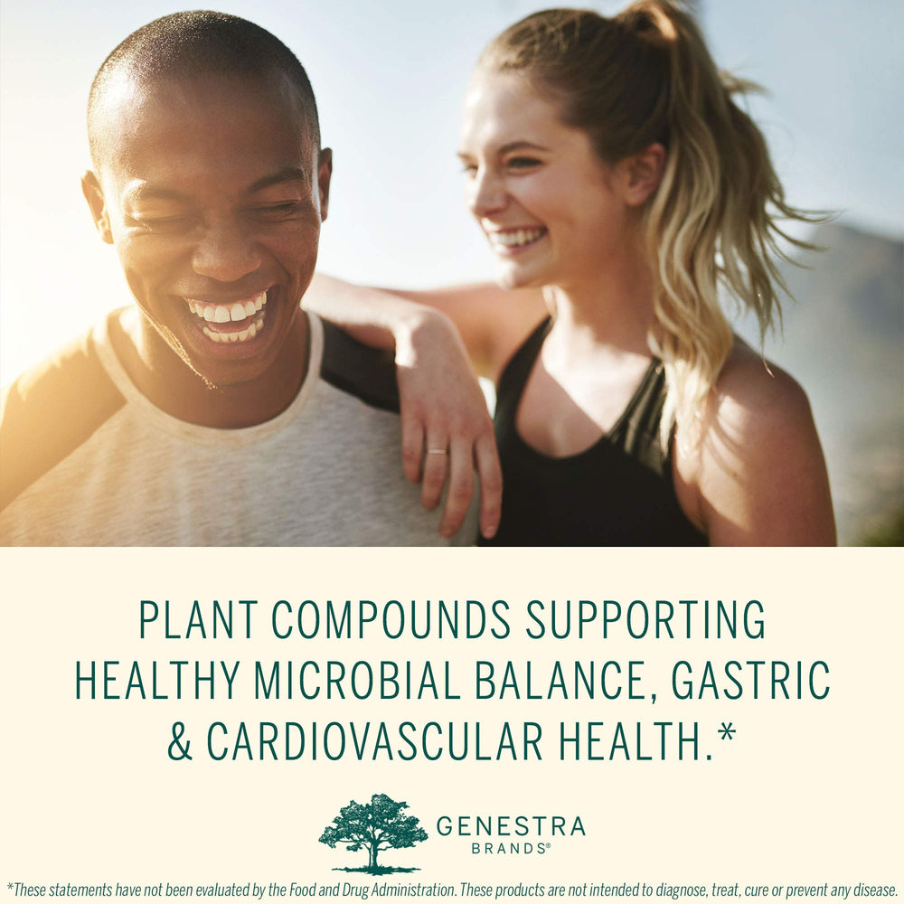 Genestra Berberis Formula lifestyle shot with water, illustrating daily routine