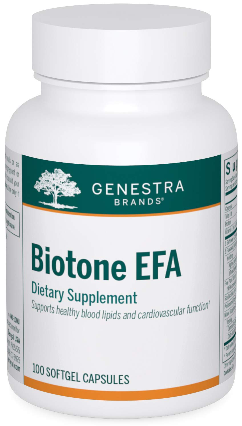 Genestra Biotone EFA bottle front view for healthy lipid support.