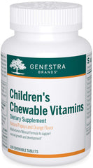 Genestra Brands Children's Chewable Vitamins bottle-front shows kid-friendly packaging for daily use.