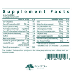Genestra Brands Children's Chewable Vitamins tablet-closeup highlights easy-to-chew texture for young children.