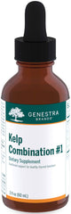 Genestra Brands Kelp Combination #1 bottle front shows vegan liquid formula for digestive comfort