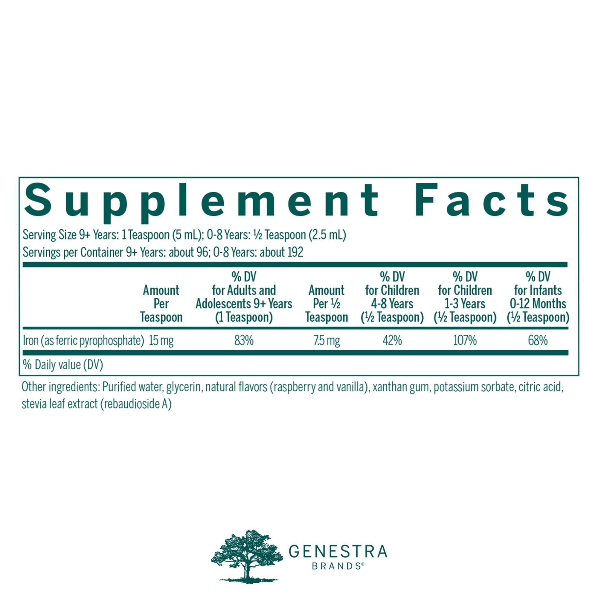 Genestra Liquid Iron being poured for easy daily iron support.