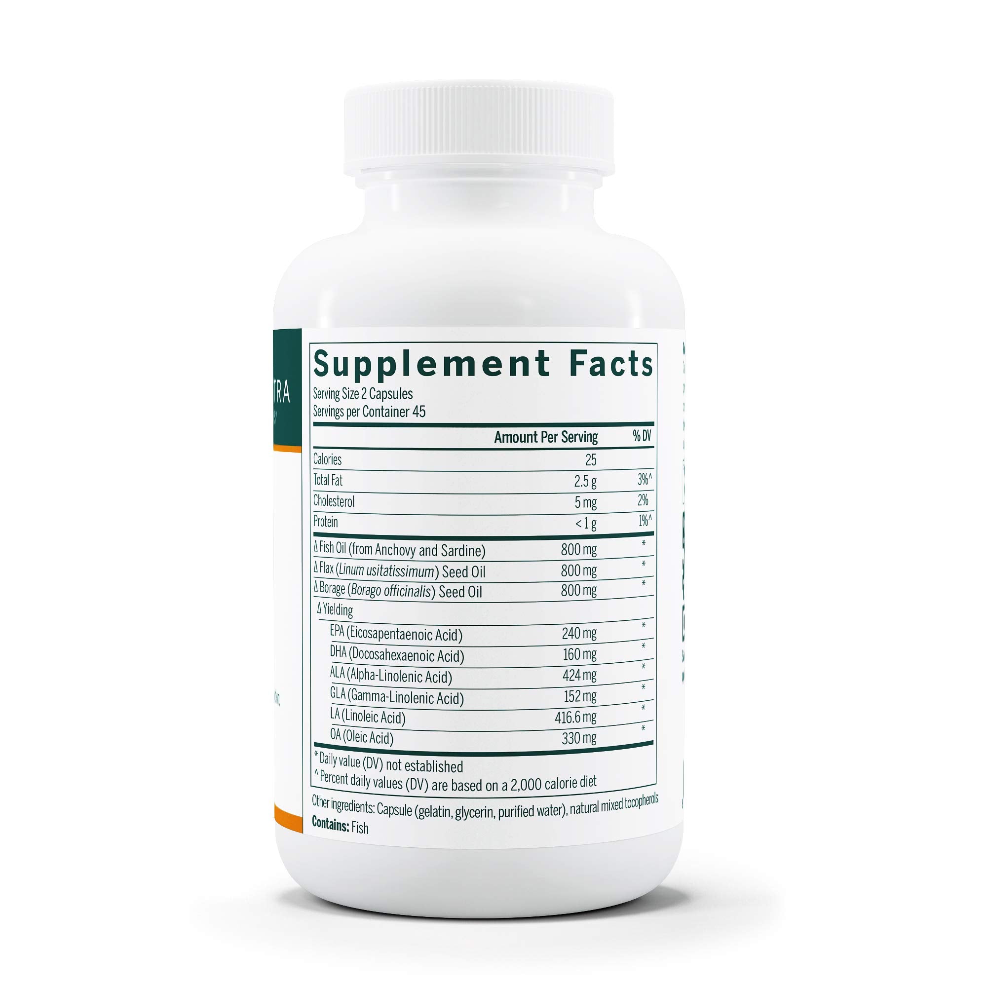 Genestra Brands Multi EFA bottle cap close-up with easy-to-swallow softgels.