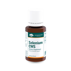 Genestra Brands Selenium CWS bottle pour showing easy direct dosing for daily antioxidant support