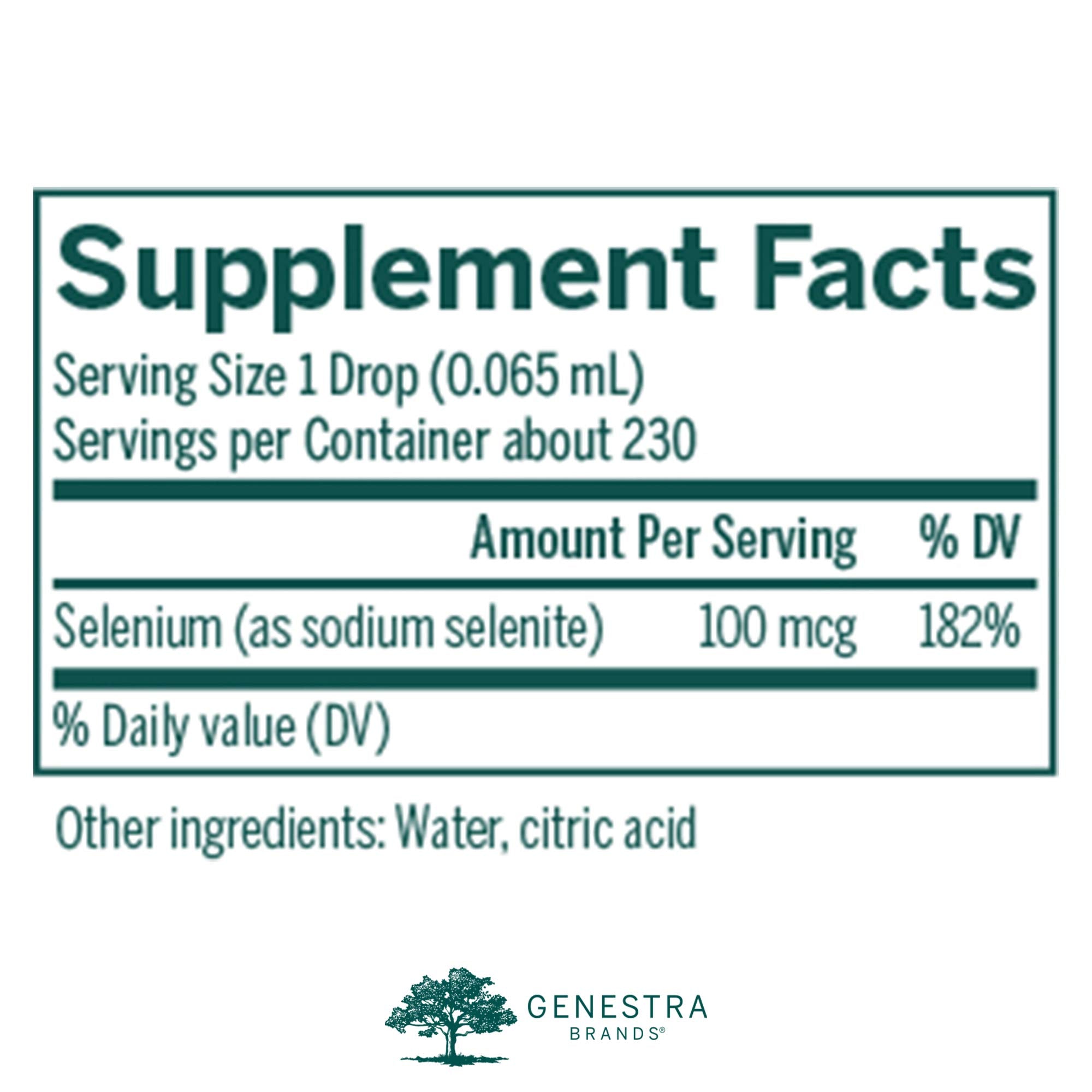 Genestra Brands Selenium CWS liquid dropper enables precise at-home dosing
