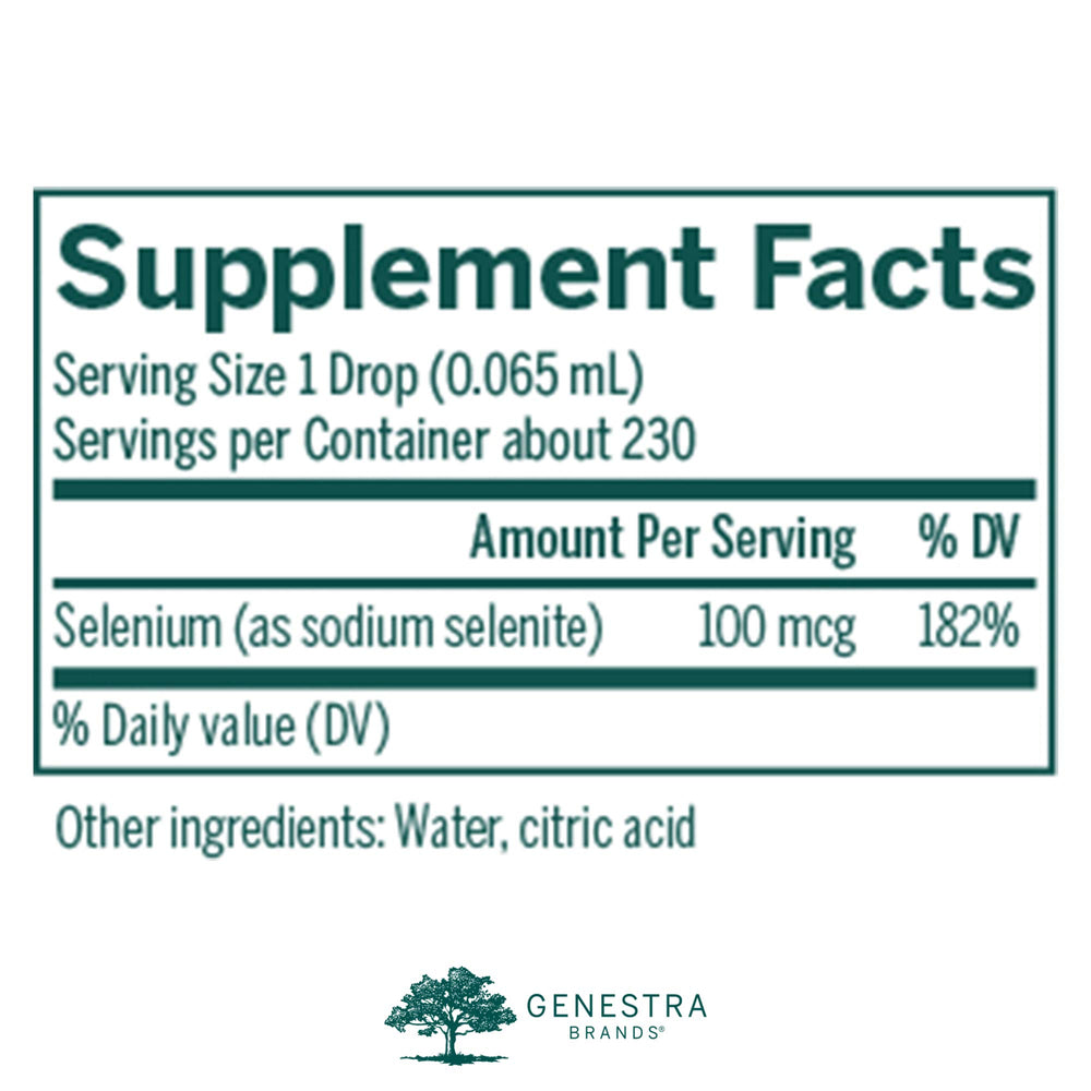 Genestra Brands Selenium CWS liquid dropper enables precise at-home dosing
