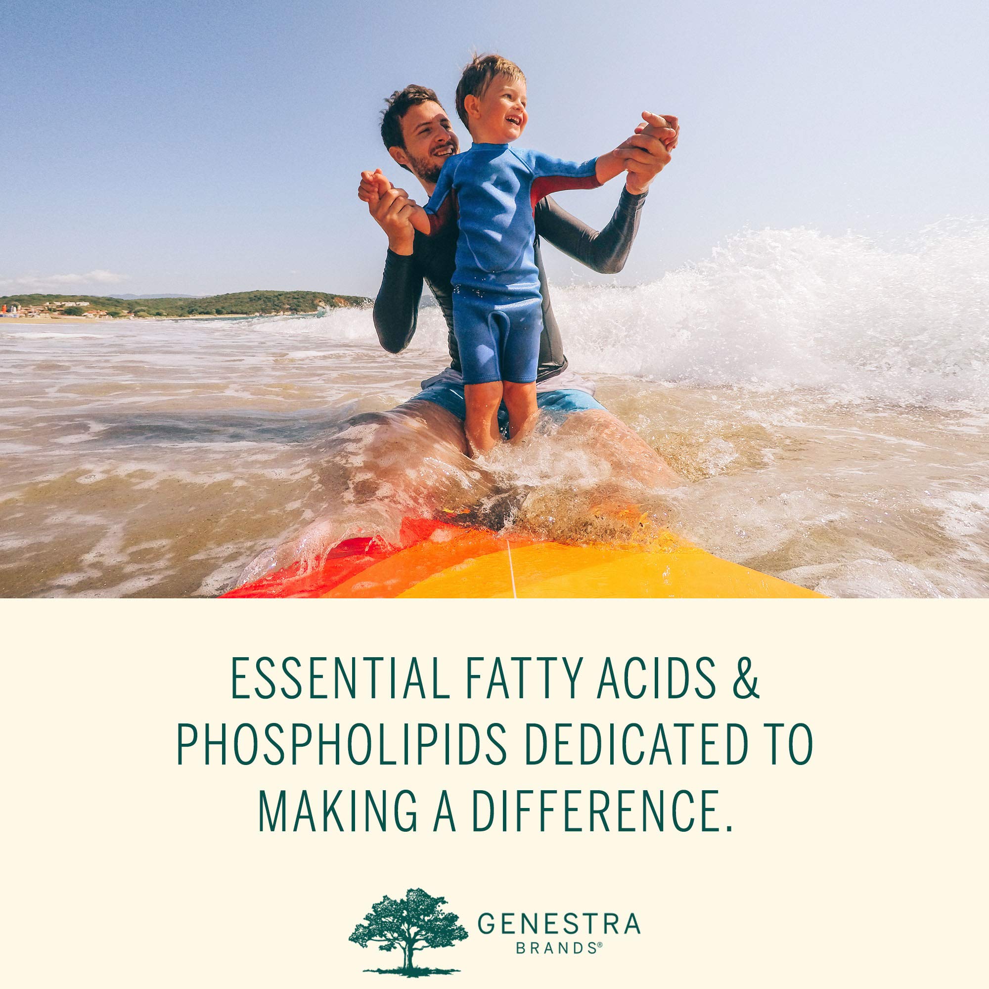 Healthy lifestyle scene with a glass and omega-3 emphasis