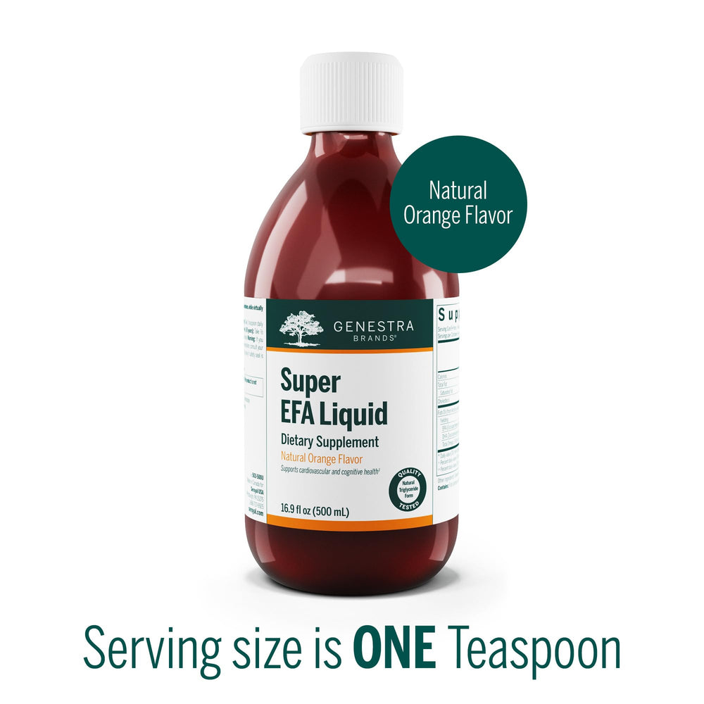 Genestra Brands Super EFA Liquid orange flavor offers a natural-tasting option for daily use.
