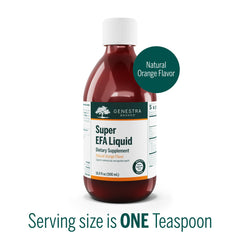Genestra Brands Super EFA Liquid orange flavor offers a natural-tasting option for daily use.