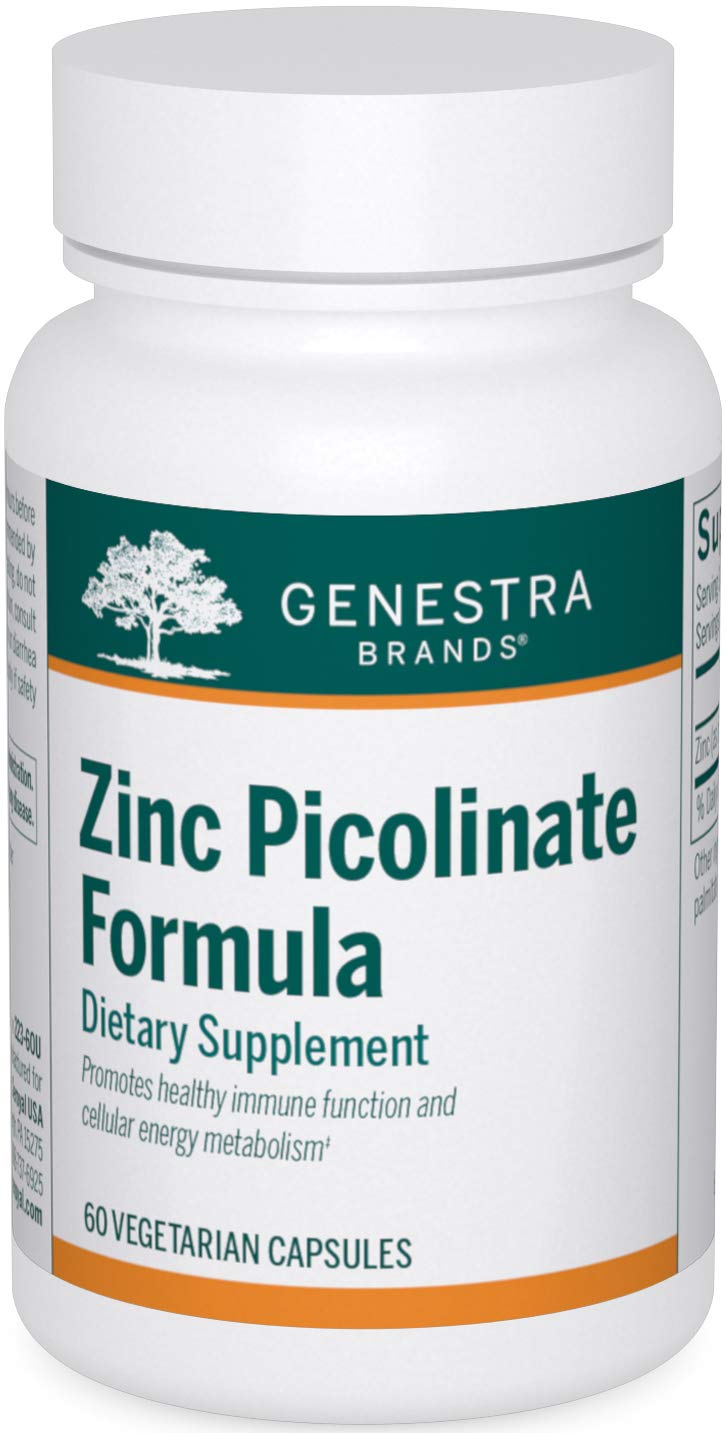 Genestra Brands Zinc Picolinate Formula bottle with capsules for immune support