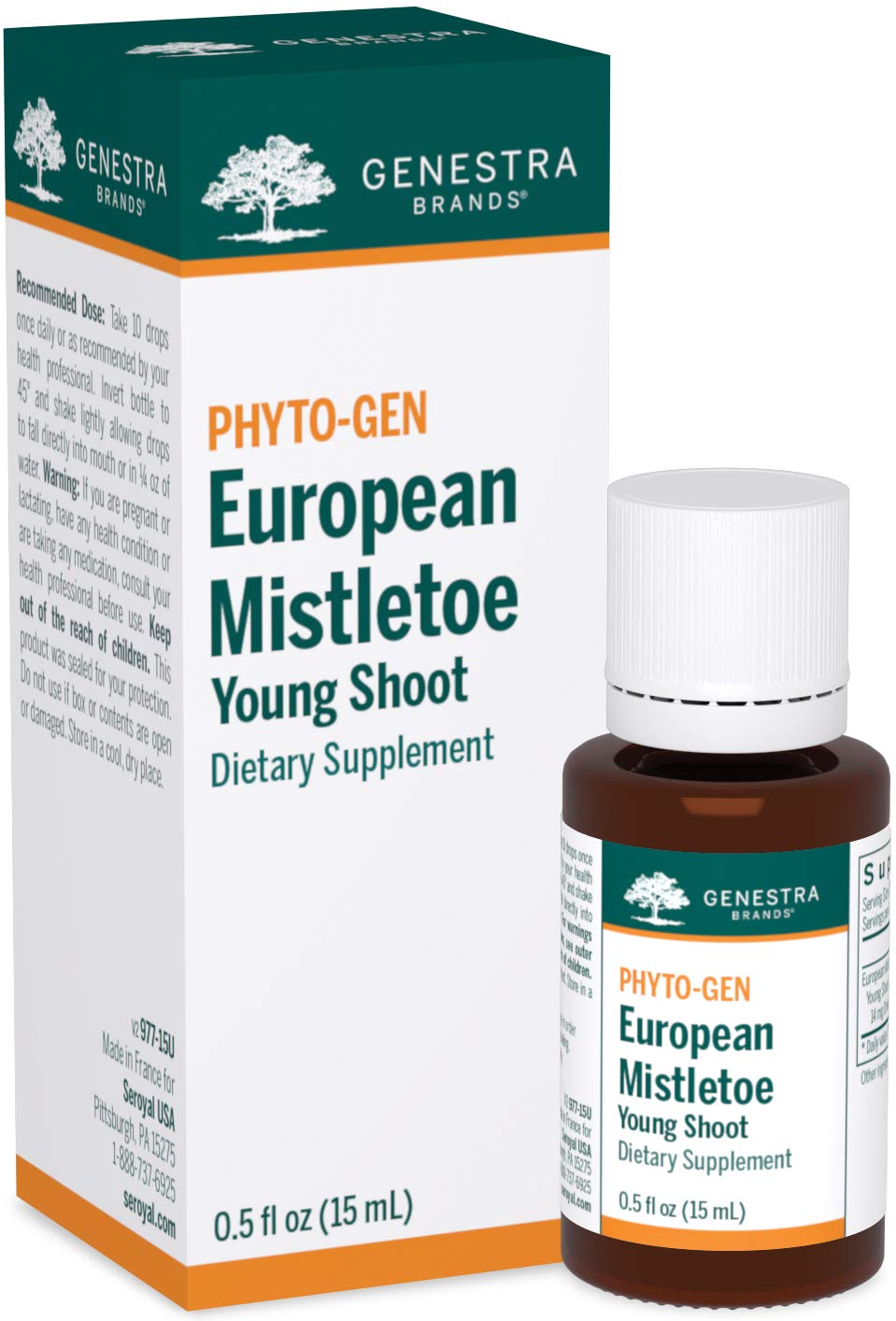 Genestra European Mistletoe Young Shoot bottle for easy daily herbal use