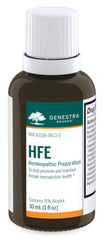 Genestra HFE bottle pour demonstrates convenient liquid format for quick daily dosing.
