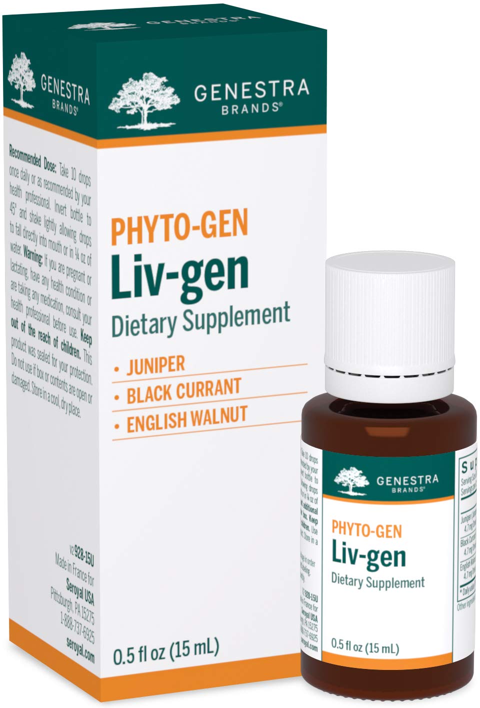 Genestra Liv-gen bottle with pour for easy daily dosing and herbal support.