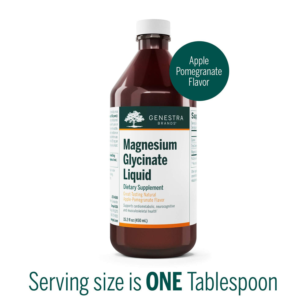 Genestra measured scoop beside bottle showing accurate serving and dosing convenience