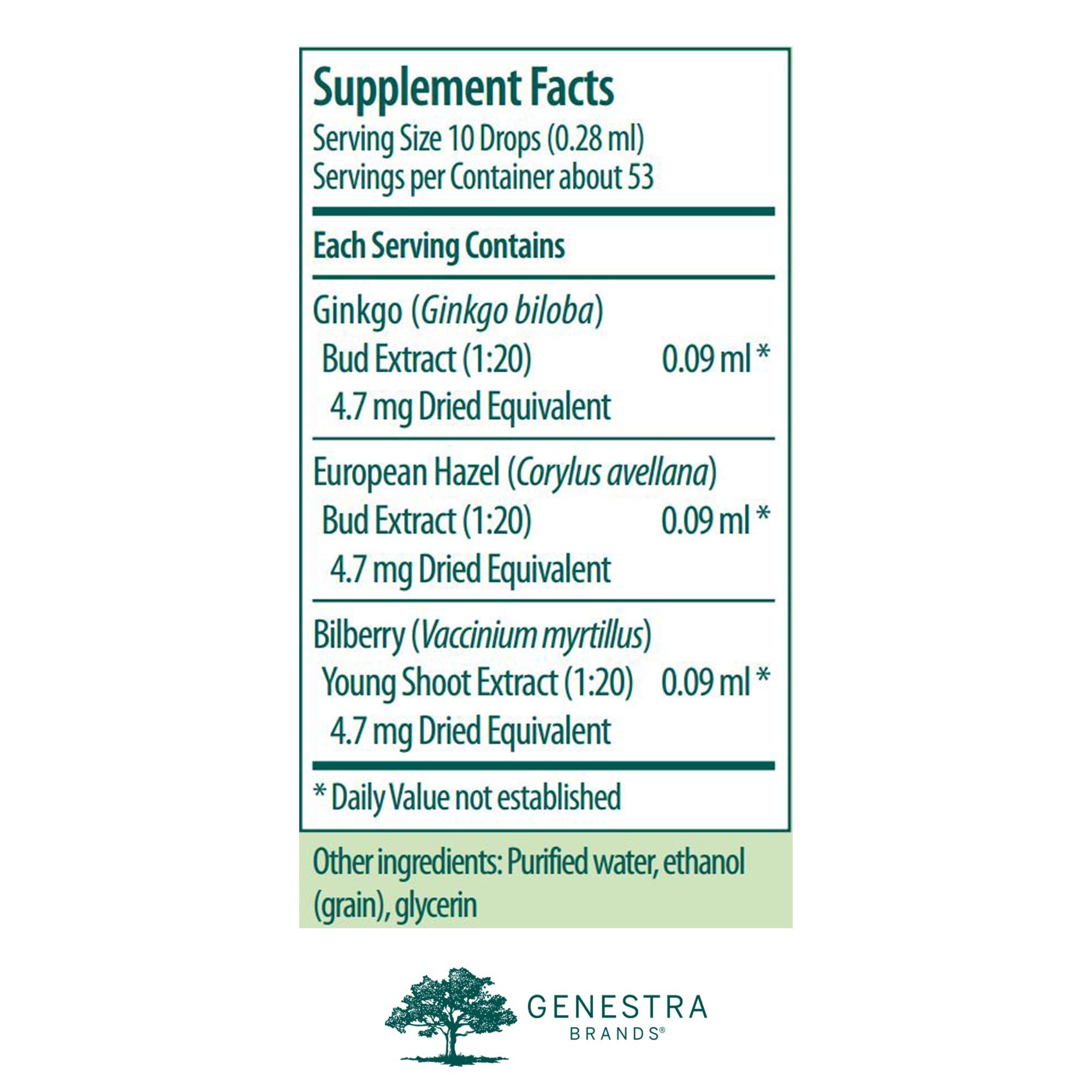 Genestra Micro-gen European Hazel capsule bottle highlights spring-harvest phytonutrients.