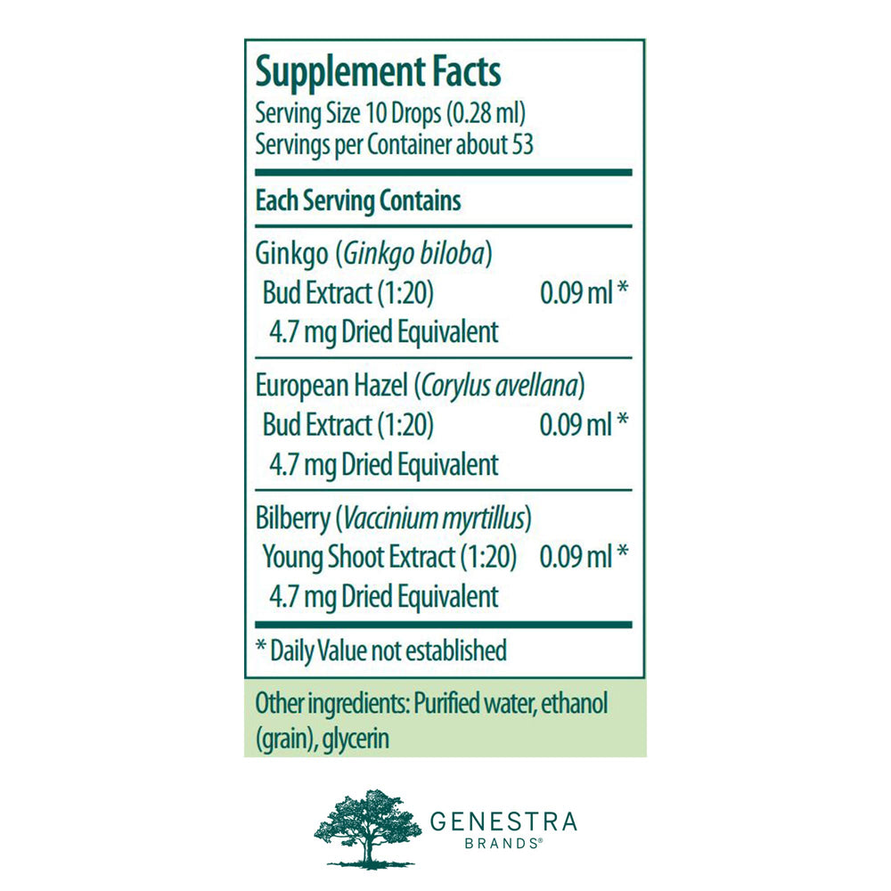Genestra Micro-gen European Hazel capsule bottle highlights spring-harvest phytonutrients.