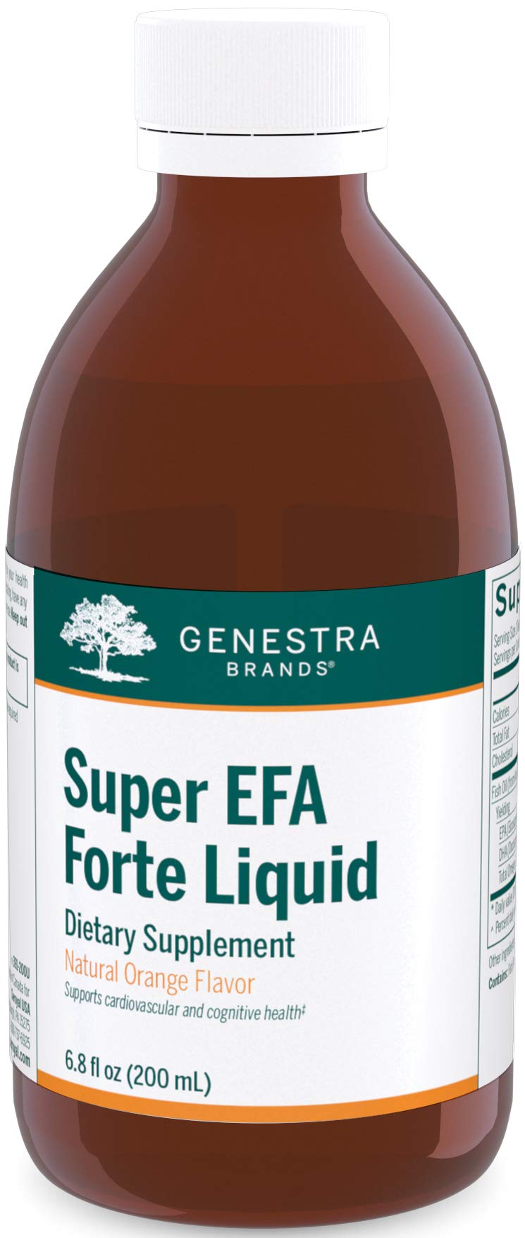 Genestra Super EFA Forte Liquid bottle with orange flavor for daily omega-3 support.