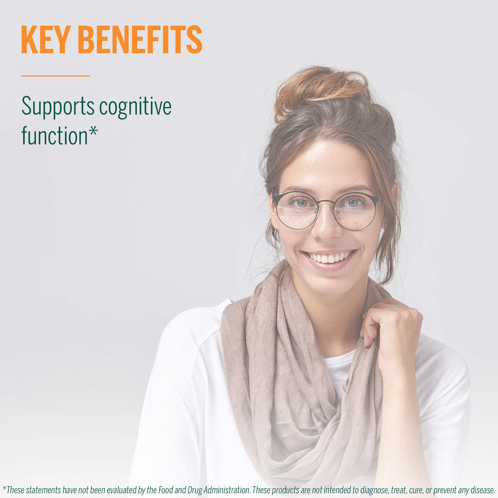 Genestra Super Neurogen DHA serving scene with a glass of water for daily use.