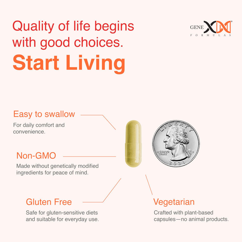Genex Formulas Berberine HCl 500mg shows a 90-capsule count for a three-month supply.