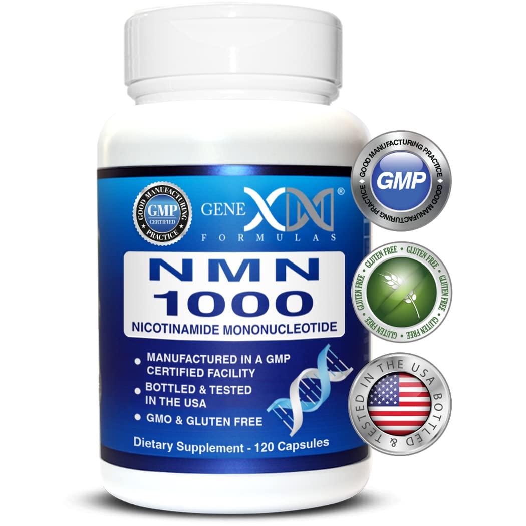 Genex Formulas NMN 1000mg bottle with capsules for daily use