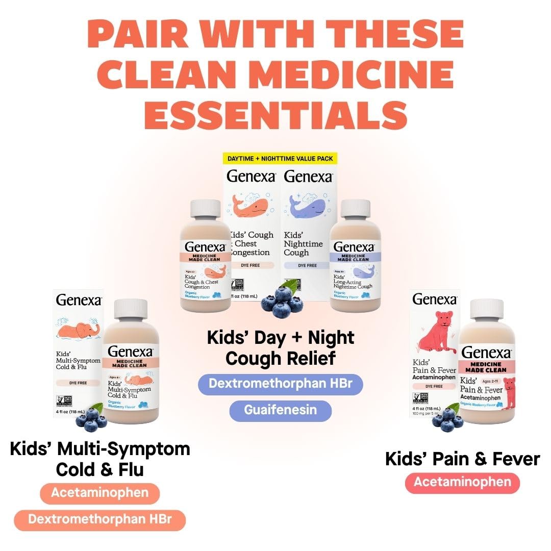 Genexa Kids Cold Crush clean ingredients with no artificial additives.
