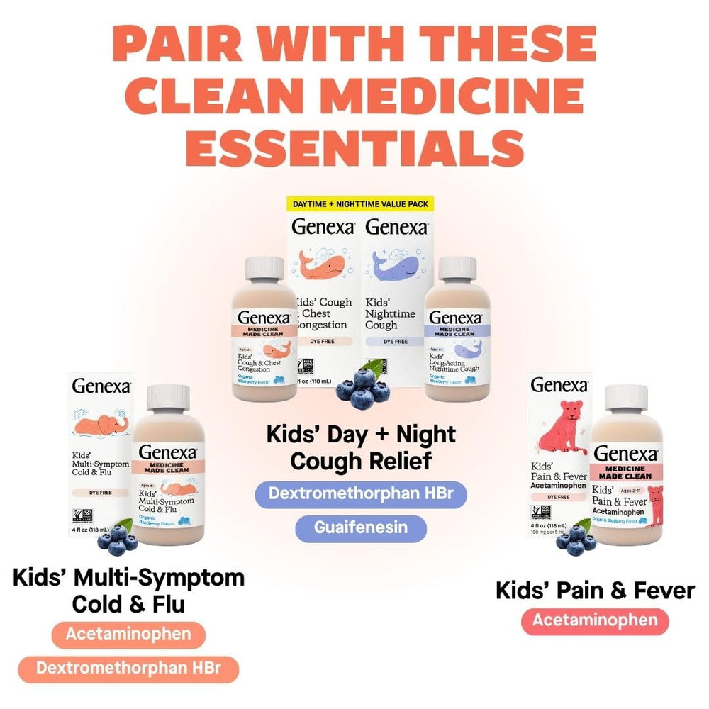 Genexa Kids Cold Crush clean ingredients with no artificial additives.