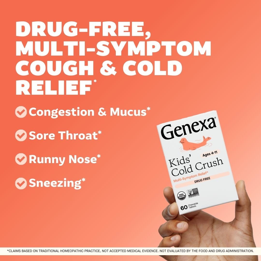 Genexa Kids Cold Crush chewables are easy for children to take.