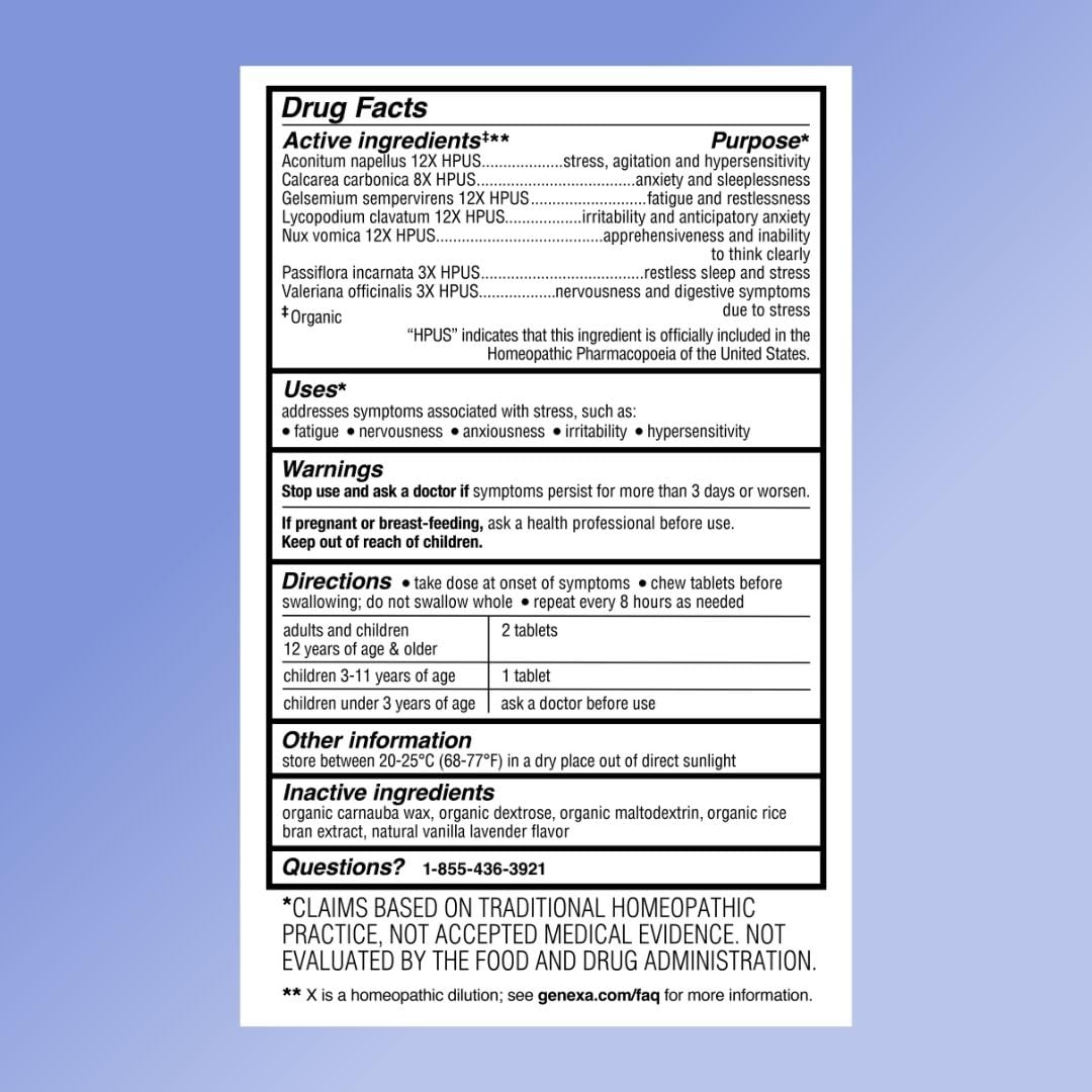 Genexa Stress Relief packaging open reveals accessible, physician-formulated option