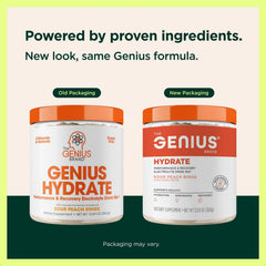 Genius Hydrate dissolving in water delivers electrolytes with zero sugar.
