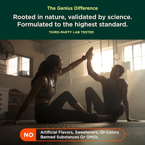 Genius Hydrate powder packet with scoop for quick electrolyte mix.