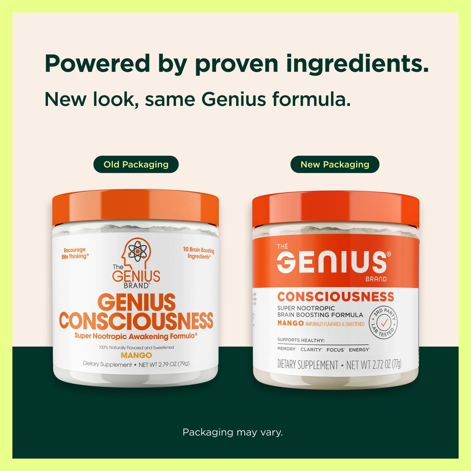 The Genius Consciousness scoop with powder ready for a daily dose.