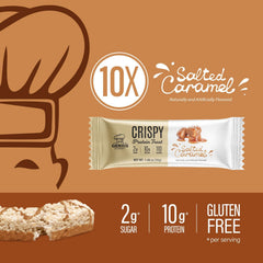 Genius Gourmet Crispy Protein Treat texture close-up emphasizing satisfying crunch for snack time
