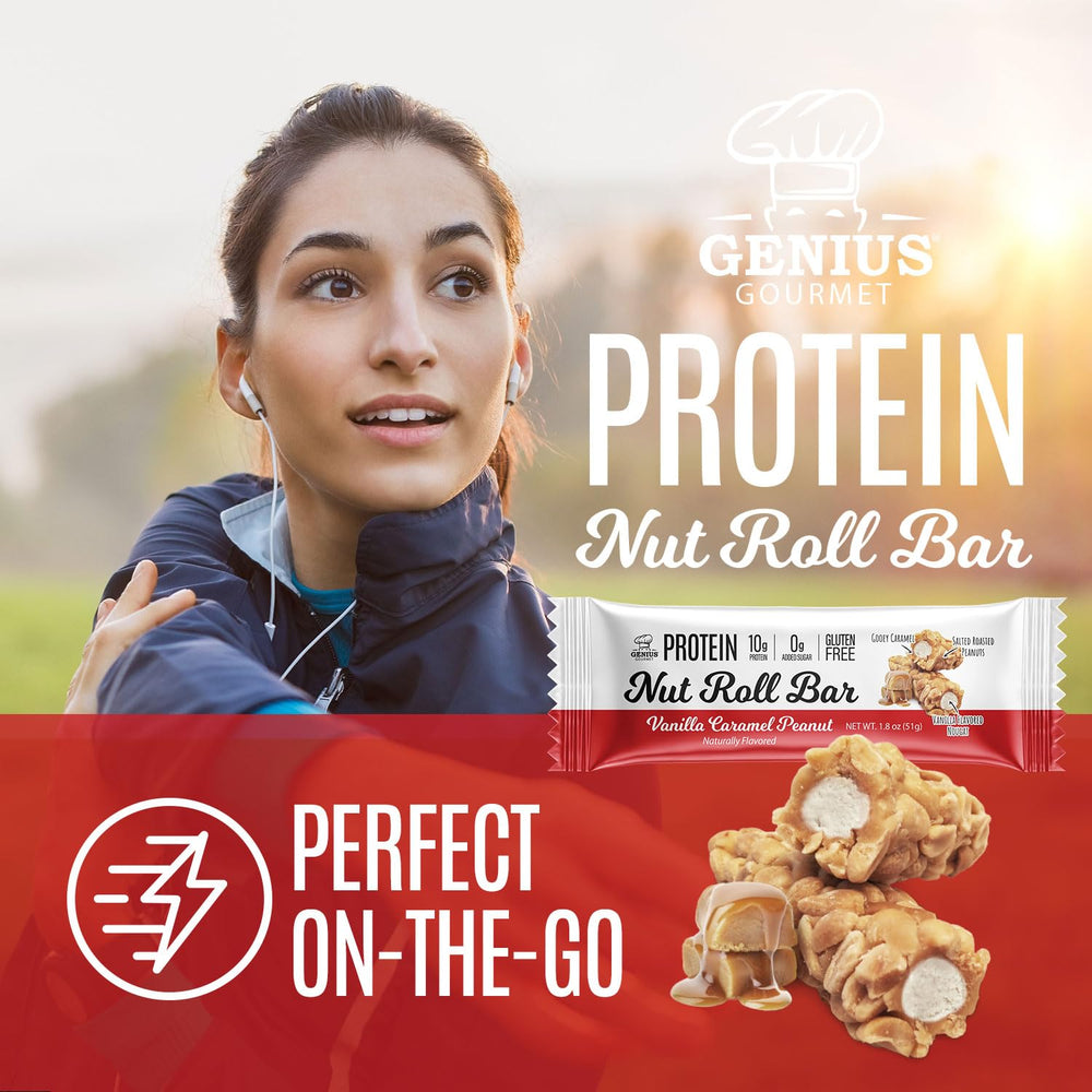 Gluten free Genius Gourmet Nut Roll Bar suitable for allergy-aware diets