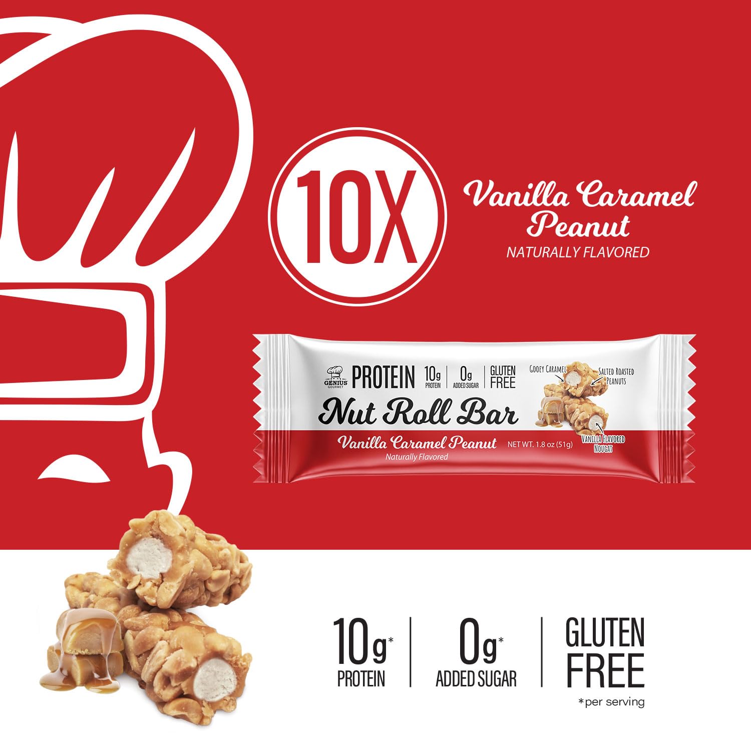 On-the-go Genius Gourmet Nut Roll Bar perfect for busy days