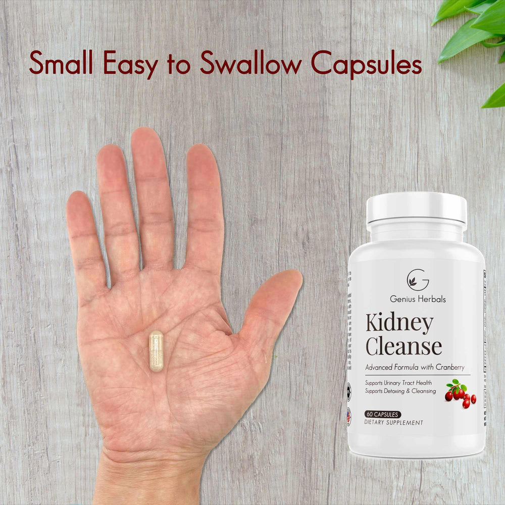 GENIUS HERBALS GMP-certified facility label signals safe, non-GMO ingredients.