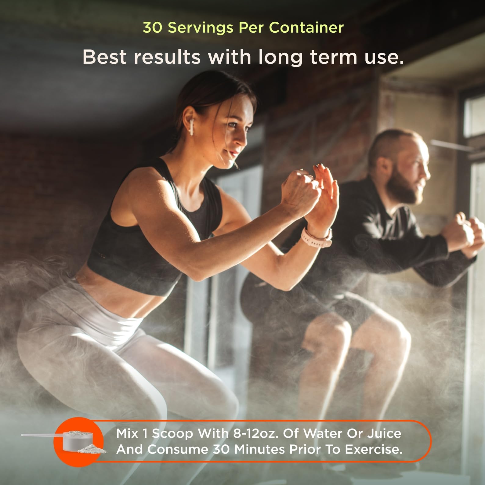 Vegan, gluten-free and GMO-free label indicating clean nutrition for active individuals.