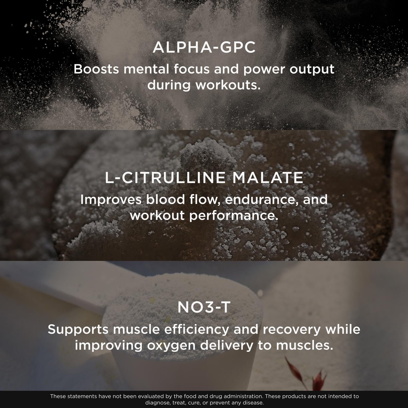 Genius Pre workout endurance and focus graphic summarizes non-stimulant performance potential