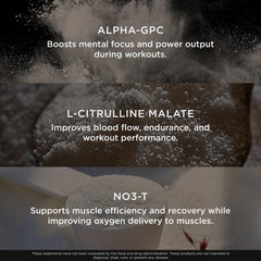 Genius Pre-Workout label view highlights clean, artificial-free formula.