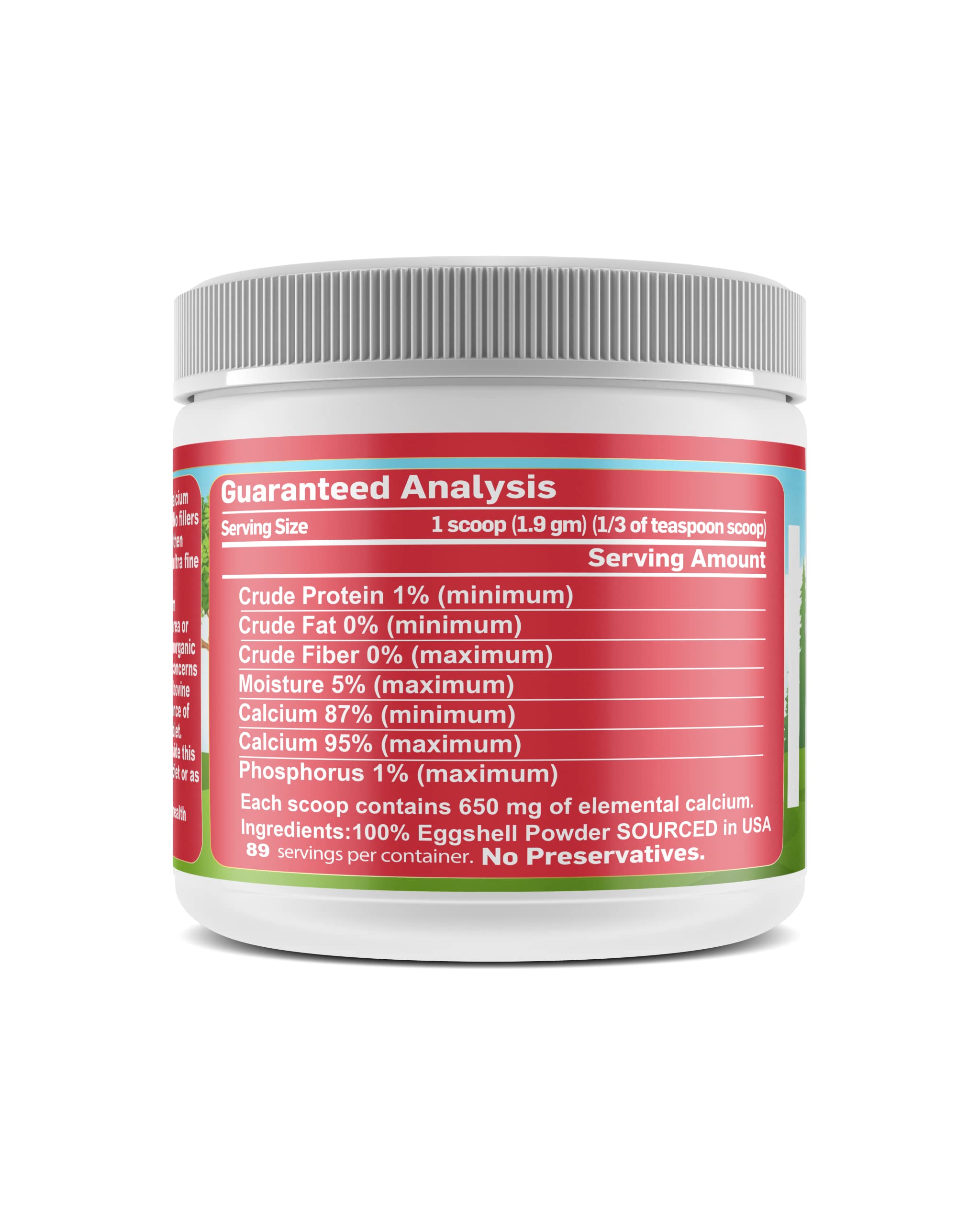 Gentle Blends Pet's Friend eggshellent calcium easy to mix into your dog's meals for seamless supplementation.