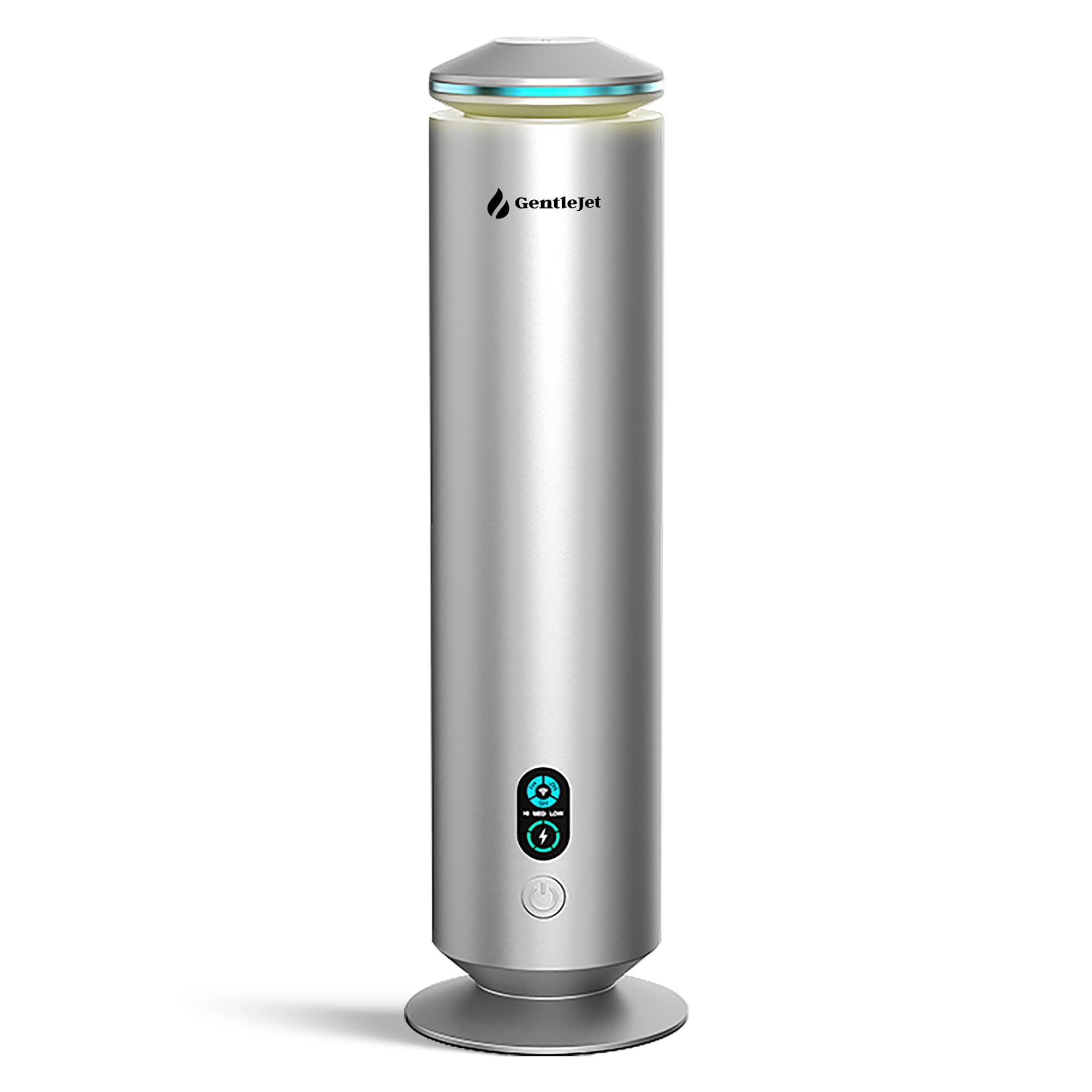 GentleJet MajesticMist aluminum shell enhances a sleek, durable home diffuser.