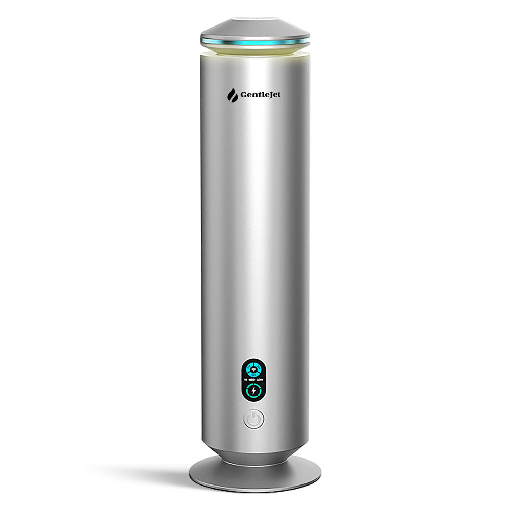 GentleJet MajesticMist aluminum shell enhances a sleek, durable home diffuser.