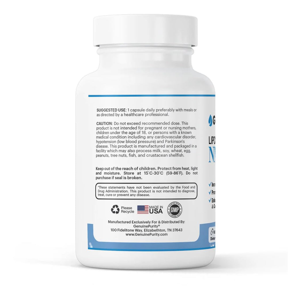 GenuinePurity packaging protected from light and moisture preserves potency over time.