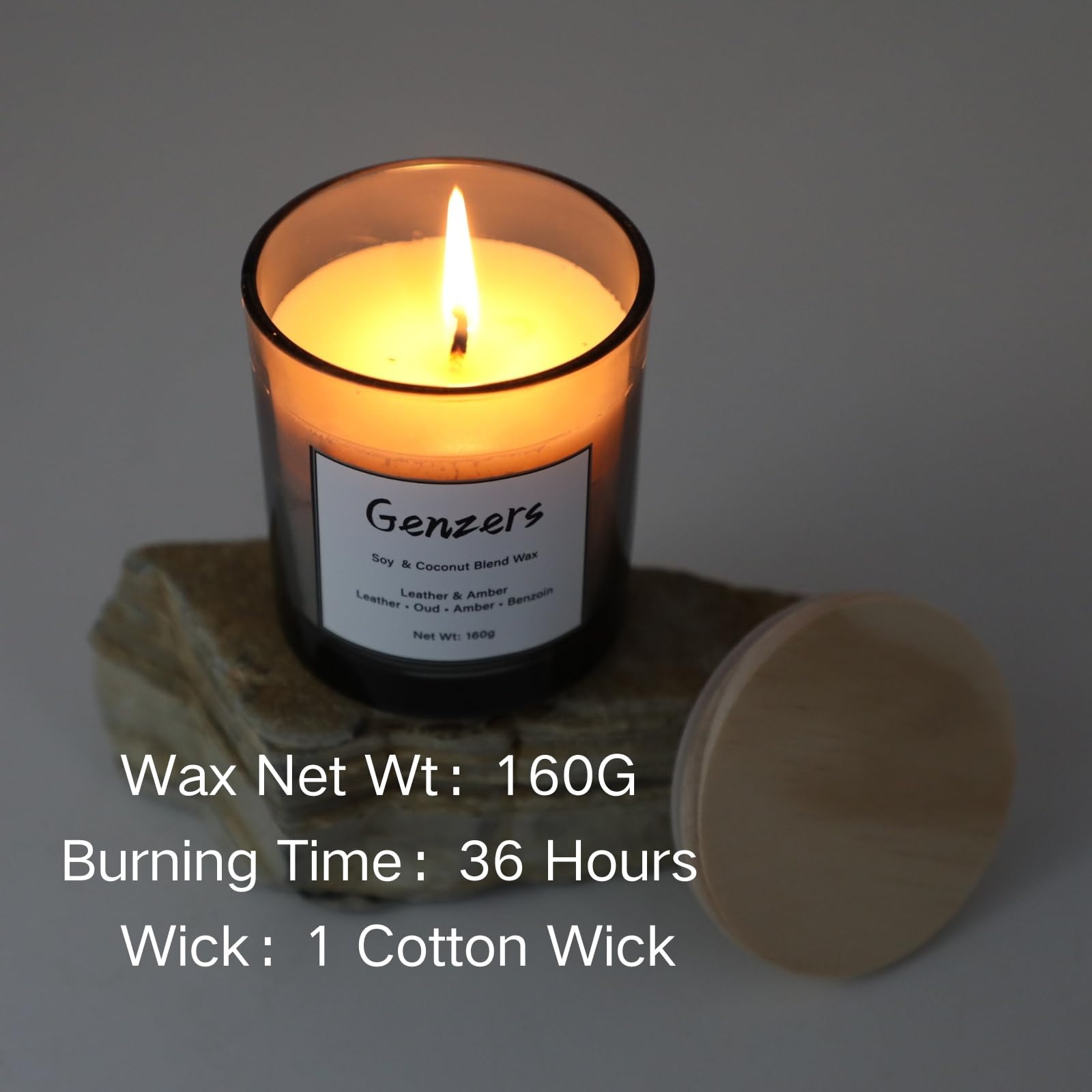 Genzers natural soy wax jar candle delivering clean burn and pure aroma.