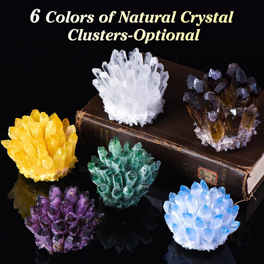 Geodora clear quartz white prism crystal cluster for calm decor
